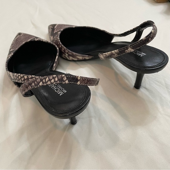 Michael Kors Snakeskin Kitten Heel, Sling Back, Women's 8 - Picture 6 of 10
